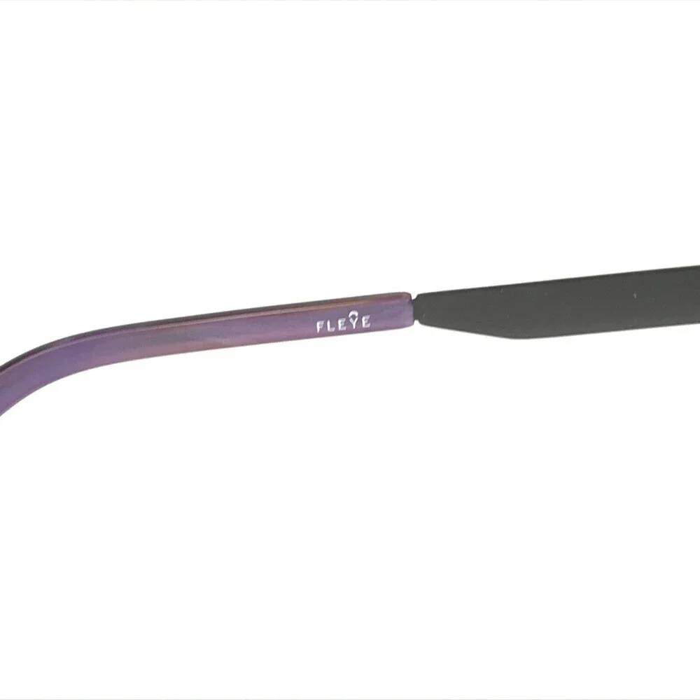 Fleye Eyeglasses Frames Holme Col.565 Purple Grey Square Full Rim 56-19-143